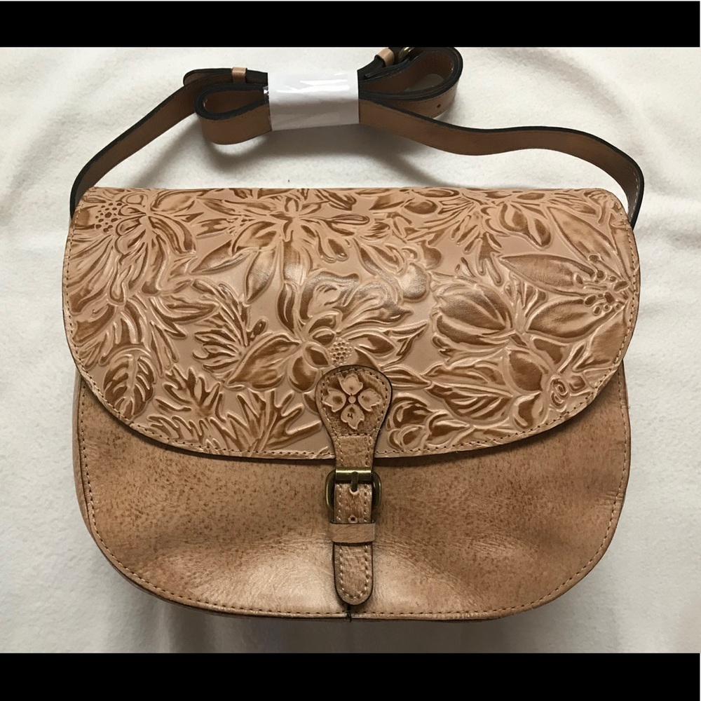 Patricia Nash Tooled Saddle Bag